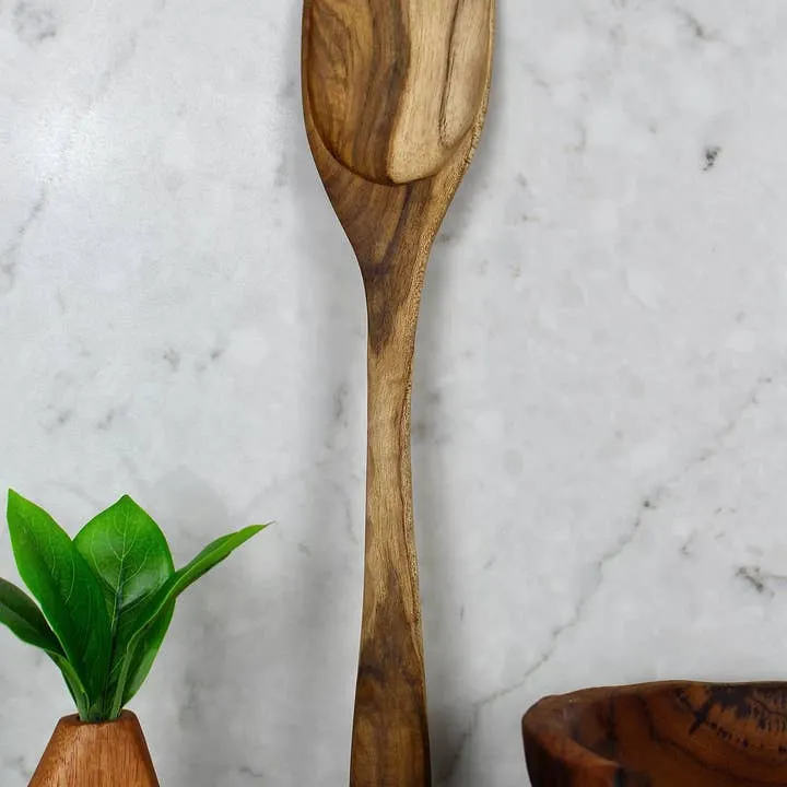 Nordic Teak Wood Cooking Spoon - Image 2